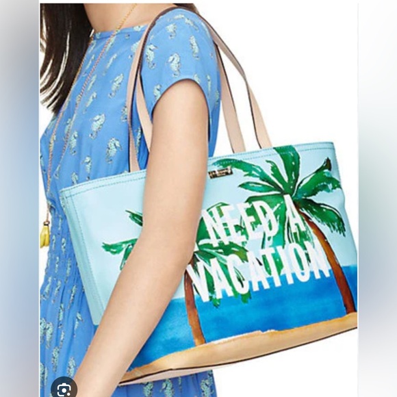 kate spade Handbags - Kate Spade Breath of Fresh Air I Need a Vacation Large Tote
Beach Sun and Sand